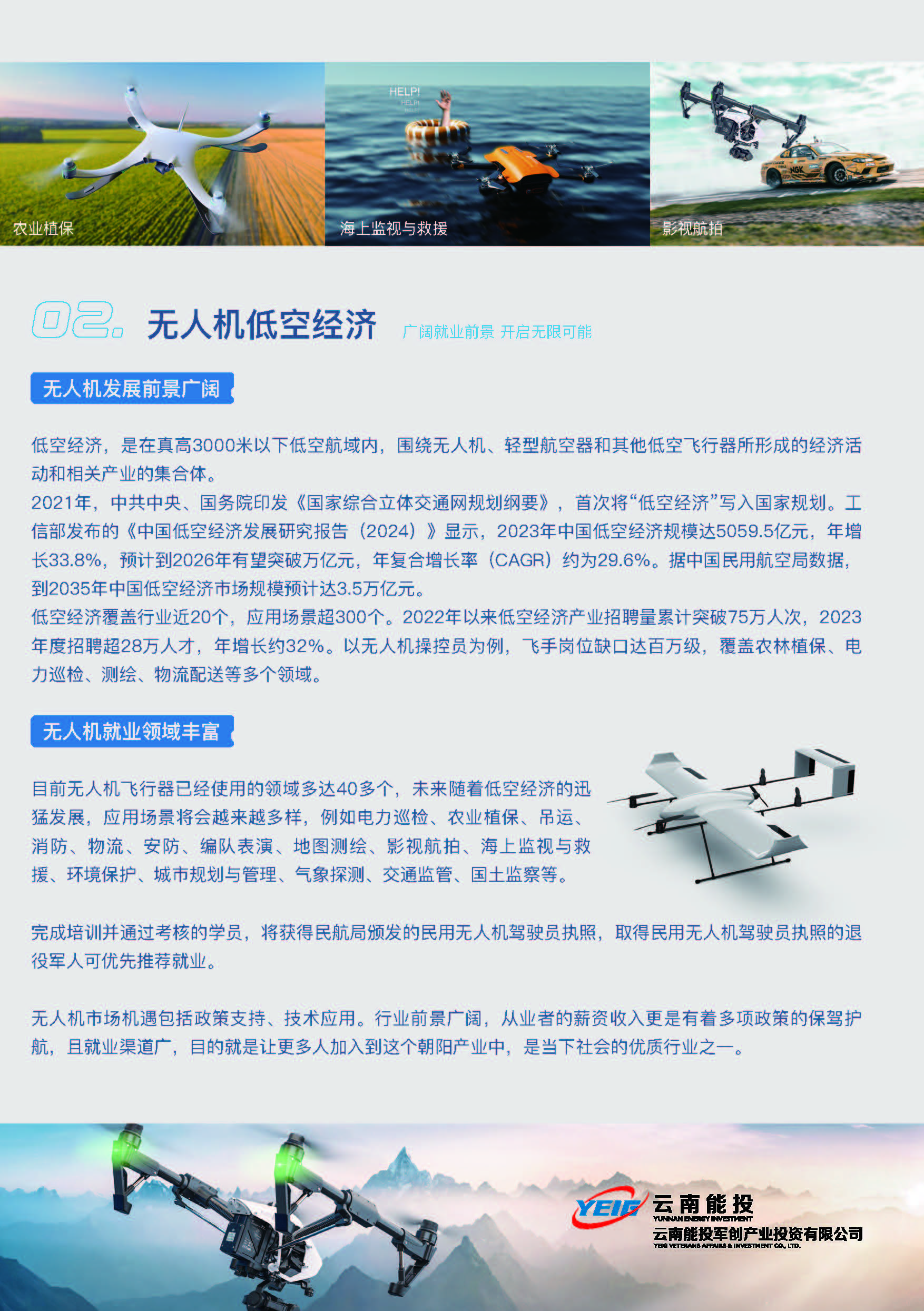 無(wú)人機招生手冊-云南能投軍創(chuàng  )產(chǎn)業(yè)投資有限公司